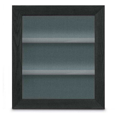 United Visual Products Indoor Enclosed Combo Board, 42"x32", White Frame/White Porc & Forbo UVCB4232W-WHTPORC-FORBO